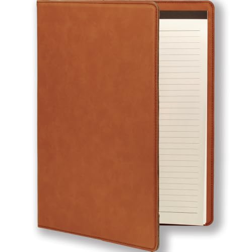 Large 9.5" X 12" Portfolio Notepad, Monarch Butterfly, Personalized Engraving Included (Dark Brown) - color: Dark Brown, size: Large 9.5 X 12