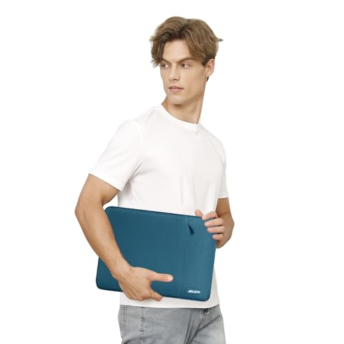 MOSISO Laptop Case 13.3 inch, 13-13.3 inch Laptop Sleeve Compatible with MacBook Air/Pro 13/Pro 14 M5 M4 M3 M2 M1, HP Dell ASUS Lenovo,Polyester Vertical Computer Sleeve Bag with Pocket, Deep Teal - color: Deep Teal, size: 13.3 inch