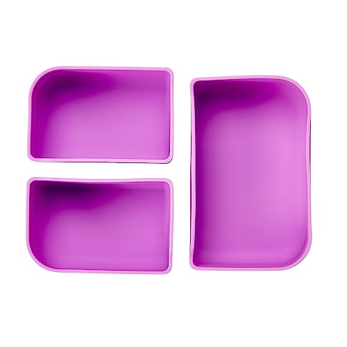 LunchBots Build -a- Bento Lunch Box, Silicone Bento Box for Kids, Multi-Compartment Lunch Container, Oven & Dishwasher Safe, BPA Free, 28 oz - Pink - color: Solid Pink
