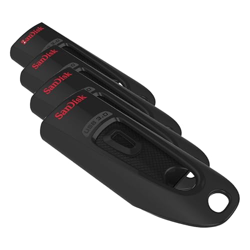 SanDisk 32GB Ultra USB 3.0 Flash Drive - SDCZ48-032G-GAM46, Black (Pack of 4) - size: 32GB (Pack of 4)