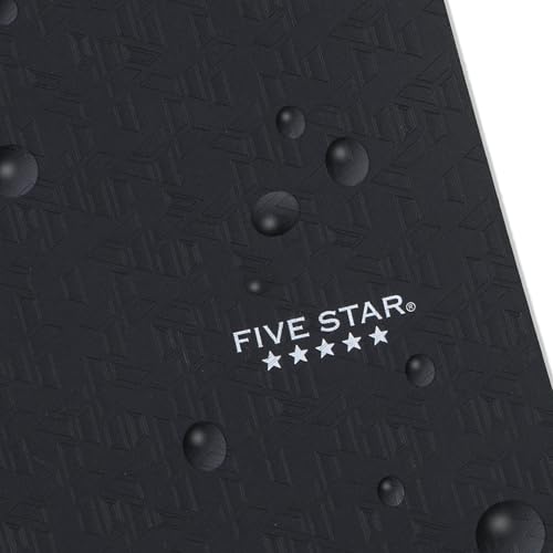 Five Star 2-Pocket Folder, Plastic Folder with Stay-Put Tabs, Fits 3-Ring Binder, Holds 8-1/2" x 11" Paper, Black (333420G-ECM) - color: Black