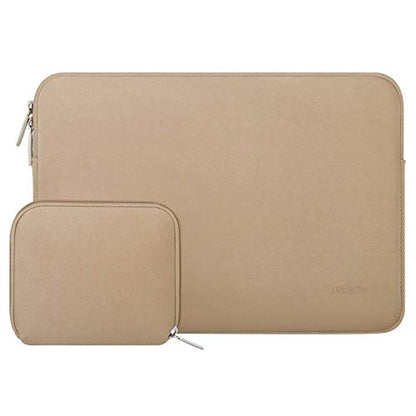 MOSISO Laptop Case 13.3 inch, 13-13.3 inch Laptop Sleeve Bag Compatible with MacBook Air/Pro 13/Pro 14 M5 M4 M3 M2 M1, HP Dell ASUS Lenovo, Neoprene Computer Sleeve Bag with Small Case, Apricot - color: Apricot, size: 13.3 inch