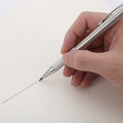 Stainless Steel Clutch Pencil with 3.0mm Lead Refill, Metal Sketching Pencil Set for Architectural Sketching and School Use, Stable Writing Drafting Tool for Artists and Students