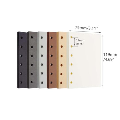 Mogoostry A7 Blank Filler Paper 6 Color Refill Paper for 6 Ring A7 Binder Planner Inserts 6 Hole Blank Note Paper Refills 300 Sheets Loose Leaf Paper - color: Dark 6 Color