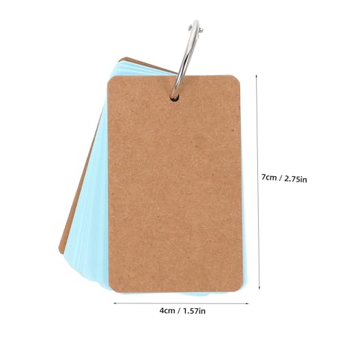 ARTIBETTER 7 Sets DIY Blank Flash Cards with Binder Rings Multi Color Memo Pads for Students Travel Diaries Creative Writing Study and Office Organization