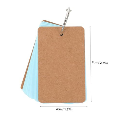 ARTIBETTER 7 Sets DIY Blank Flash Cards with Binder Rings Multi Color Memo Pads for Students Travel Diaries Creative Writing Study and Office Organization