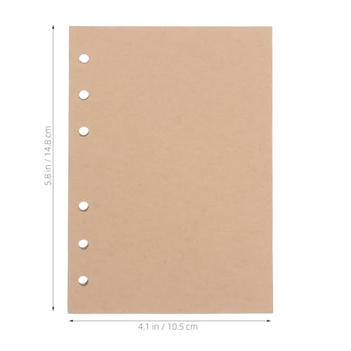 KALLORY 300 Sheets Blank Refill Paper for Journals Planners Thick Unlined Inner Pages for Ring Binders Multi-color Loose Leaf Paper