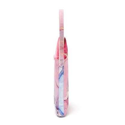 Laptop Sleeve with Pocket (Pink Marble, 12.5 inch-13.5 inch) - color: Pink Marble With Strap, size: 12.5 inch-13.5 inch