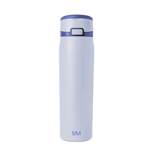 Simple Modern Mesa Loop Water Bottle with Covered Straw and Handle | 24oz Cup Holder Friendly Insulated Stainless Steel Bottles for Travel, Sports and School | Dreamscape - color: -Dreamscape, size: 24 Ounces