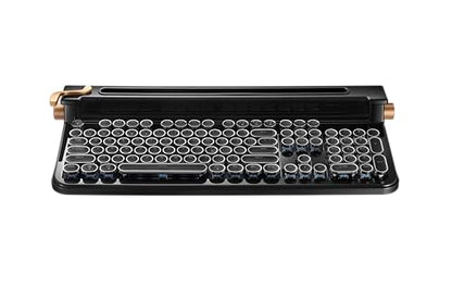 FINEDAY Keyboard 2.0 Plus, 2.4G Wireless & Bluetooth, 104 Keys, Blue Switch, 5000mAh, Retro Mechanical Keyboard for PC/Mac/Phone (English Keycaps) - style: English Keycaps
