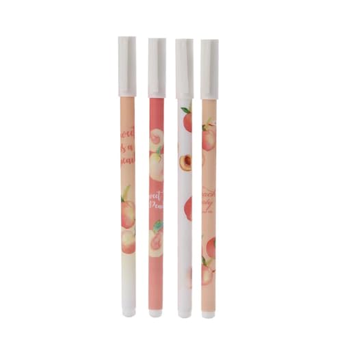 6pc-0.5mm Creative Peach Neutral Pen Full Needle Black Quick Drying Neutral Pen-Style mix hair