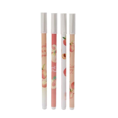 6pc-0.5mm Creative Peach Neutral Pen Full Needle Black Quick Drying Neutral Pen-Style mix hair