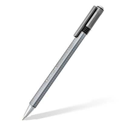STAEDTLER triplus Micro 0.5mm Mechanical Pencils 3-pack: Retractable & Refillable #2 Mechanical Pencils with Twist Erasers, Ergonomic Triangular Grip for Writing, Drawing, Engineering & Drafting