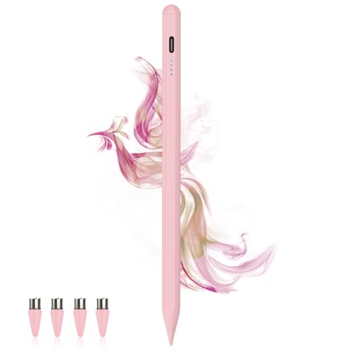 Stylus Pens for Touch Screens Power-Display Tablet Pen POM Tip Magnetic Digital Touch Pen Compatible with iPhone/iPad/iPad Pro/Lenovo/Switch/Android Smartphone and Tablet Devices (Pink) - color: 2SS-Pink