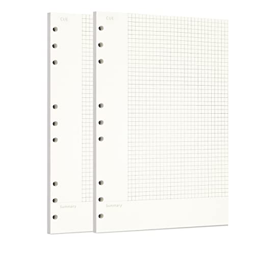 Zelten 2 Pack B5 120 Sheets/240 Pages Connell Loose Leaf Punched Paper Refills Paper for 9 Hole Binder Personal Organizer Diary Notebook Refillable Planner - color: Connell, size: B5/9 Hole