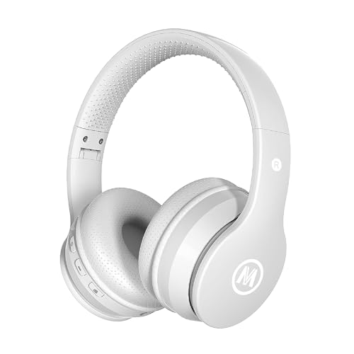 Mokata Headphones Kids Bluetooth 5.4 Wireless Play Time 68H Safe Volume Limit 85/94dB Over-Ear Foldable Headset,Fast Charging,with Aux Cord Built-in Mic for Toddler Child Pad Study Tablet White - color: 06-White