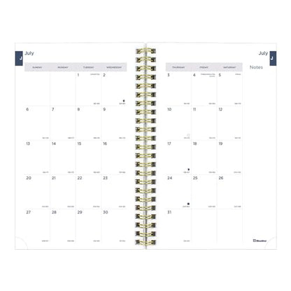 Blueline® Essential Academic Weekly/Monthly Planner, 13 Months, July 2025 to July 2026, Gold Twin-Wire Binding, Poly Cover, 8" x 5", Botanical Design, Yellow (CA114PM.01-26)