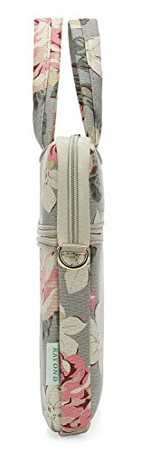 kayond White Rose Patten water resistant Laptop Shoulder Messenger Bag Case Sleeve for 14 Inch 14.1 Inch Laptop,Laptop Briefcase - color: White Rose, size: 14-14.1 Inch