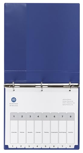 Avery 8 Tab Dividers for 3 Ring Binders, Customizable Table of Contents, Classic White Tabs, 6 Sets (11822) - size: 8 Tab