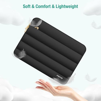 MOSISO Laptop Case 14 inch, 14 inch Puffy Laptop Sleeve, Black | Compatible with HP Lenovo Dell ASUS Acer, HP Stream, Dell Latitude, Lenovo IdeaPad, Polyester Horizontal Bag with Small Case - color: Black, size: 14 inch