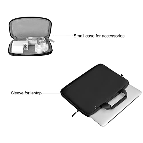 MOSISO Laptop Case 14 inch, Laptop Sleeve Bag Compatible with HP Lenovo Dell ASUS Acer, HP Stream, Dell Latitude, Lenovo IdeaPad, Neoprene Carrying Computer Bag with Handle&Detachable Small Case,Black - color: Black, size: 14 inch