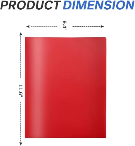 Sooez 7 Pack Folders with Pockets, 2 Pocket Folders with Extra Labels, Plastic Folder with Pockets, Heavy Duty File Folder Bulk, School Business Office Filing Supplies, Warm Colors - color: Warm Colors