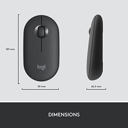 Logitech MK470 Slim Wireless Keyboard and Mouse Combo - Modern Compact Layout, Ultra Quiet, 2.4 GHz USB Receiver, Plug n' Play Connectivity, Compatible with Windows - Graphite - color: Graphite