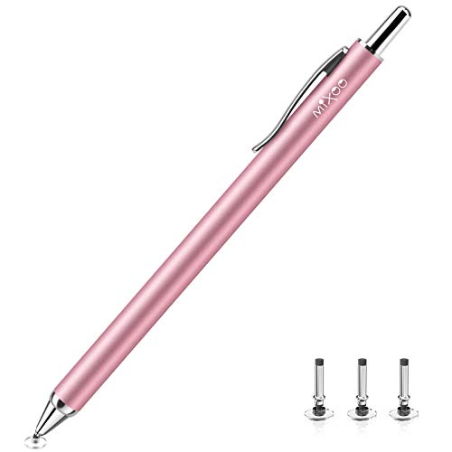 Mixoo Retractable Stylus Pen for Touchscreen Switch 2, High Sensitivity Universal Stylus Pen for iPad iPhone Android Tablet Apple Kindle Chromebook Galaxy All Touch Screens (Rose Gold) - color: Rose Gold