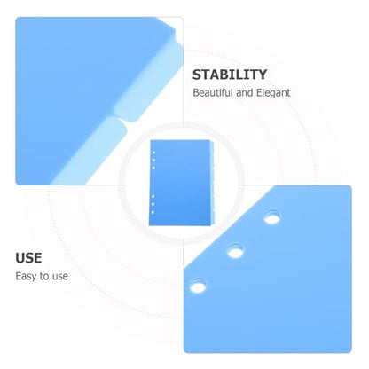 Plastic Binder Dividers with Tabs 6-Pack 8.27 X 6.18 Inches Separation Pages for Office School and Home Binder Organization