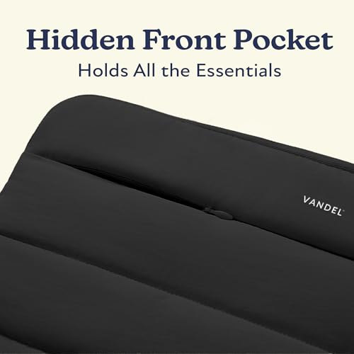 Vandel Puffy Laptop Sleeve Case for 13-14 inch Laptop Sleeve Bag Case 13.3 Inch with Zipper Pocket, Compatible with MacBook Air 13, Pro 14/13 iPad Pro 12.9, HP Dell ASUS, Computer Bag Cover - color: Black