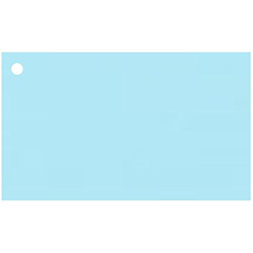 Colonial Cards: 150 Color Cardstock 3" x 5" Index Cards, Unruled with Corner 1-Hole Punched and 4 Binder Rings, Light Blue - color: light blue