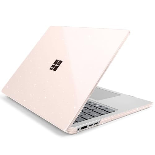 Batianda Glitter Case for Surface Laptop 13.8 Inch 2024-2026, Starlight | Fits Surface Laptop 7th/8th for Business, Subtle Glitter Mist Finish, 1.2mm Lightweight Ultra-Slim Hard Shell 4-in-1 Bundle - color: Starlight