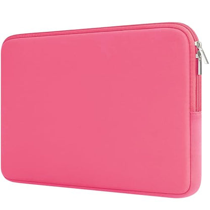 RAINYEAR 13 Inch Laptop Sleeve Compatible with 13.3" MacBook Air/Pro M1 M2 M3 M4 M5 A3449 A3240 A3113 A2681 A2338 Carrying Protective Cover Soft Case(Bright Pink,Upgraded Version) - color: Bright Pink(upgraded Version), size: 13"