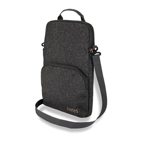 Higher Ground 11IN-13IN Elements Plus, Grey. Top Load Sleeve for Chromebooks, Tablets, Notebooks with Coated Fabric, Exterior Pocket & Removable Shoulder Strap Easily Slips in Backpack.