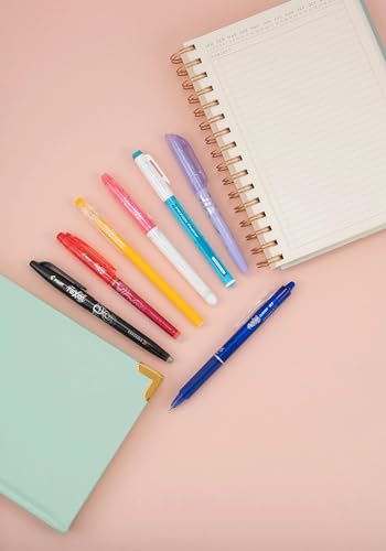 Frixion Ball Stick Erasable Gel Pens Fine Point (.7mm) Black Ink 3-pk; Bundle with Plastic Reusable Pouch - size: 1 Count (Pack of 3)