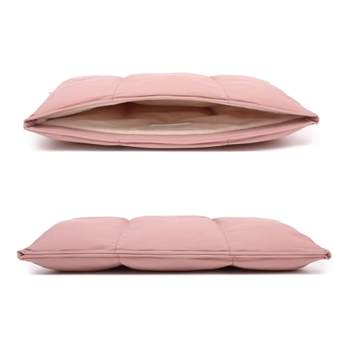 KAYOND Puffy Laptop Sleeve 13 Inch 14 inch, Pillow Shape Laptop Sleeve, Compatible MacBook Pro 13inch 14 Inch M4 M5 Pro/Max, MacBook Air M1 M2 M3 M4 2026, Pink - color: Pink, size: For 13"-14" MBA/MAP M4 M3 M2 M1