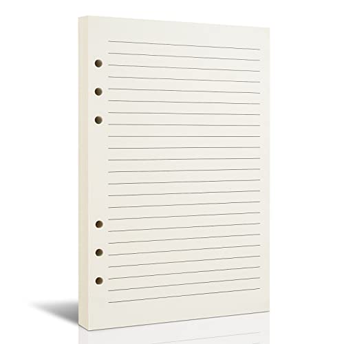 A5 Line Refill Paper, A5 Binder Refills for 6-Ring Binders Planner Traveller Journal Notebook Dairy, 8mm Ruled Filler Paper Insert, 80 Sheets 160 Pages, Lined - color: Lined