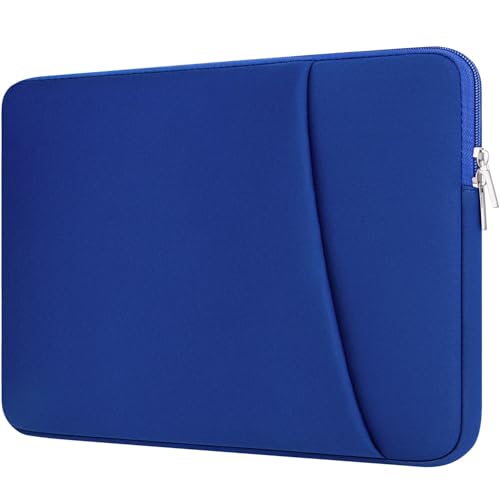 Laptop Sleeve Case with Zipper Accessory Pocket Compatible with 13 to 14 inches MacBook Air/Pro Padded Computer Pouch Cover Shockproof Protective for 13” to 14” Laptop/Chromebook/Tablet,Blue - color: Klein Blue, size: 13-14 inches