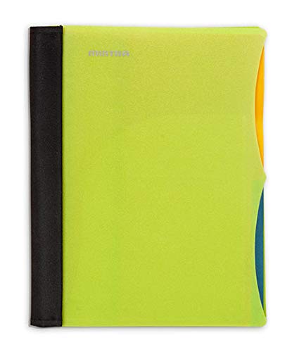 Mintra Office Durable PREMIUM Spiral Notebook, ((Green, 2 Subject (6in x 9.5in)), Wire, Fabric Covered Coils, No Snags, Removable Adjustable Pocket Dividers, Ruler, Organization, Customizable - color: Green, size: 2 Subject (6in x 9.5in)