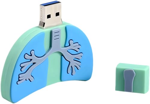 128GB USB 3.0 Flash Drive Cartoon Novelty Organ Lobar Lung Memory Stick Silicone Rubber Pendrive - color: Organ lung, size: 128GB 3.0