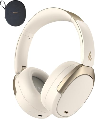 Edifier WH950NB Gen 2 Wireless Hybrid Active Noise Cancelling Headphones, Hi-Res Audio with LDAC 8-Level ANC, Spatial Sound 80H Playtime Bluetooth 5.4 Foldable 3.5mm AUX, Travel Case - Ivory - color: Ivory