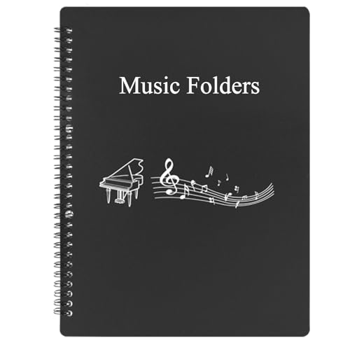 Sheet Music Folder, Premium Sheet Music Folder Organizer for Sheet Music | Sturdy Double Side Writable 40 Pages Spiral Binder Organizer Fits Letter Size (8.5 x 11 inches) by Pniimoo