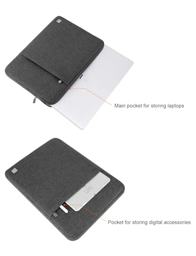 DOMISO Laptop Case Laptop Sleeve Cover for 16 inch MacBook Pro M4/M3/M2/M1 Pro/Max A3403 A3186 A2991 A2780 A2485 A2141,Compatible with 15.6 inch HP Lenovo Dell XPS 16,Dark Grey - color: Dark Grey, size: 15.6 inch