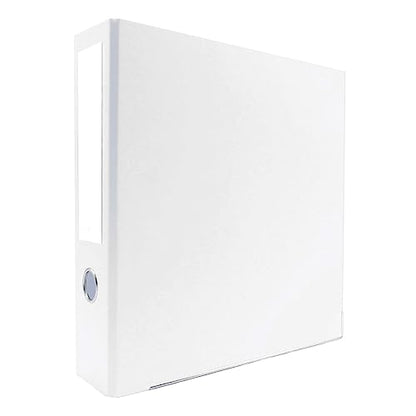 3-Ring Premium Round-Ring Binder - White, 3" Spine, by Bindertek | 450 Sheet Capacity, 2" Round Rings, Linen-Textured Covers, Steel Reinforced Edges, Spine Label Included - color: White, size: 3" Spine