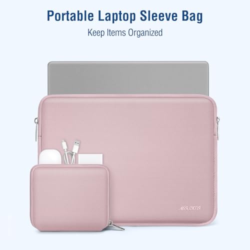 MOSISO Laptop Case 13 inch, 13 inch Laptop Sleeve Bag Compatible with MacBook Neo/Air M5 M4 M3 M2 M1 2026-2018 / Pro M2 M1 2026-2016, Neoprene Computer Sleeve Bag with Small Case, Baby Pink - color: Baby Pink, size: 13 inch