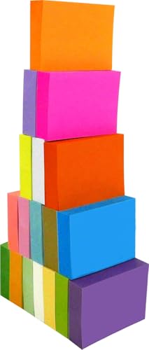 Sticky Notes,1 3/8 x 1 7/8 Inches,Small Size,The Adhesive On Longer Side,Neon Assorted,Self-Stick Notes,18 Colors,100 Sheets/Pad,18 Pads/Pack,4A 354818 - color: Neon Assorted-18 Pads