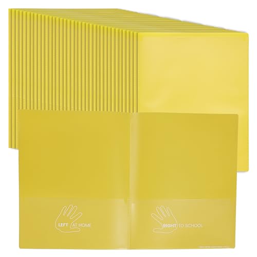 ECR4Kids 2-Pocket Parent-Teacher Classroom Communication Folder, School Supplies, Yellow, 36-Piece - color: Yellow