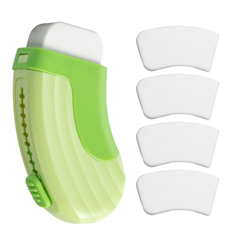 4+1 Pack Rubber Erasers Sliding Retractable Eraser, Large White Erasers for School Office Art Drawing Pencil Eraser for Kids- Green - color: Green