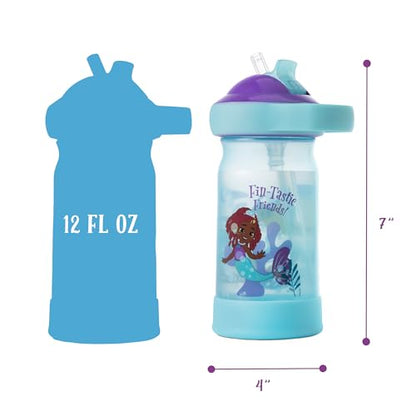 The First Years Disney Ariel Toddler Water Bottle - Spill Proof Disney Princess Water Bottles with Protective DropGuard - Dishwasher Safe - 12 Oz - Ages 2 Years and Up - style: The Little Mermaid
