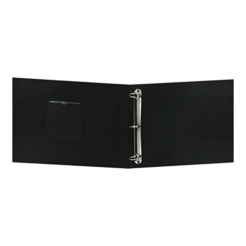 Pioneer T12CBF-BK 12-Inch by 12-Inch Fabric 3-Ring Binder Album with Window, Black - color: Deep Black, size: 12"x12"